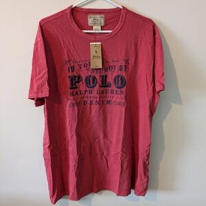 NWT Polo by Ralph Lauren Red Men's T-shirt Sz L